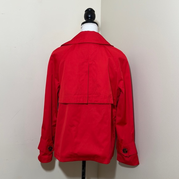IZOD || Woman’s Red Trench coat size Large - Picture 3 of 10